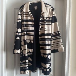 Chico’s Tan & Black Swing Coat